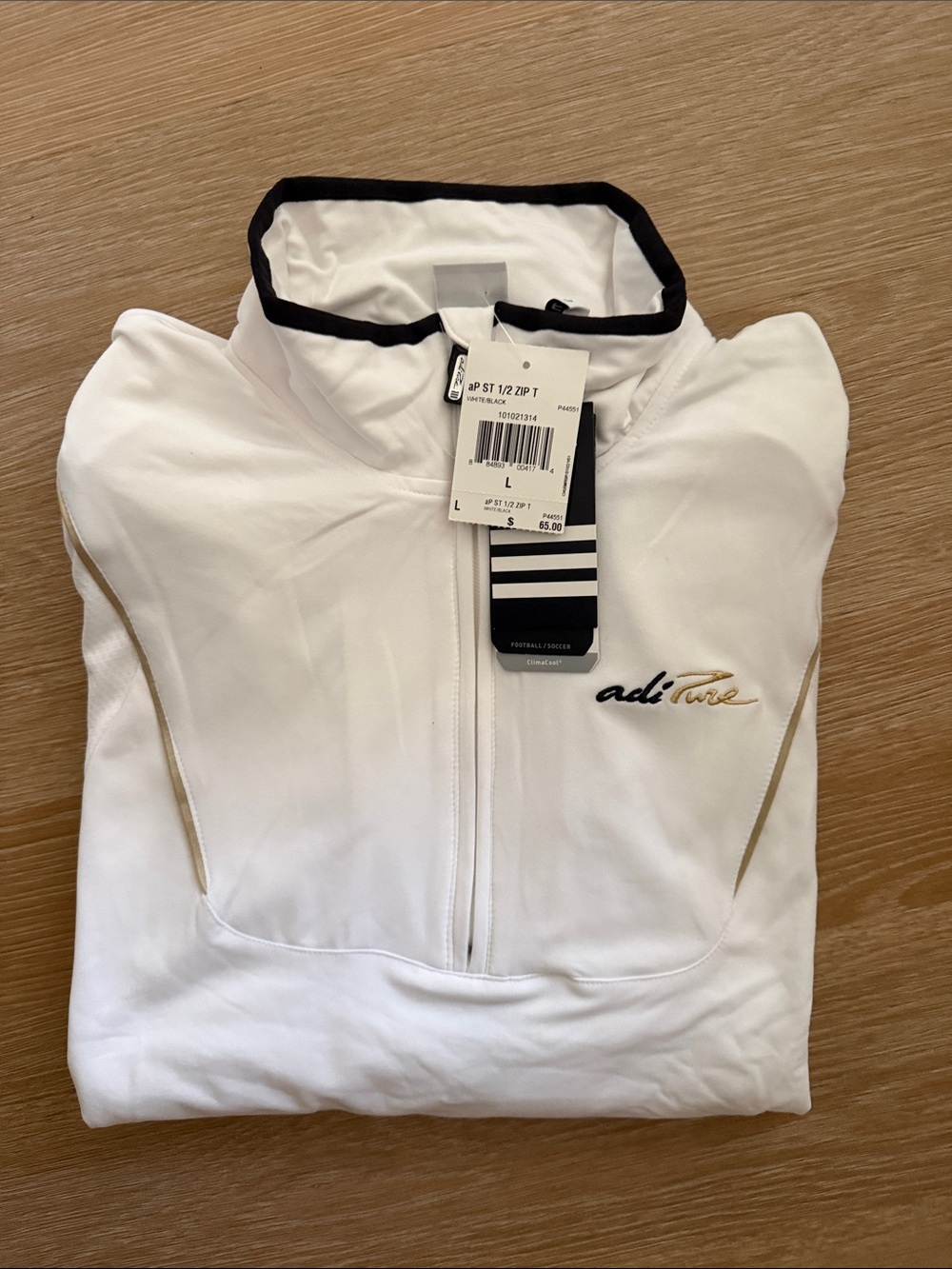 NEW Adidas Adipure 1/2 Zip Top